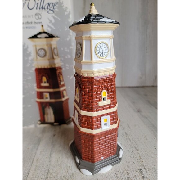 Dept 56 4020221 NEW Snow village clock Tower accessory Xmas - Picture 4 of 8